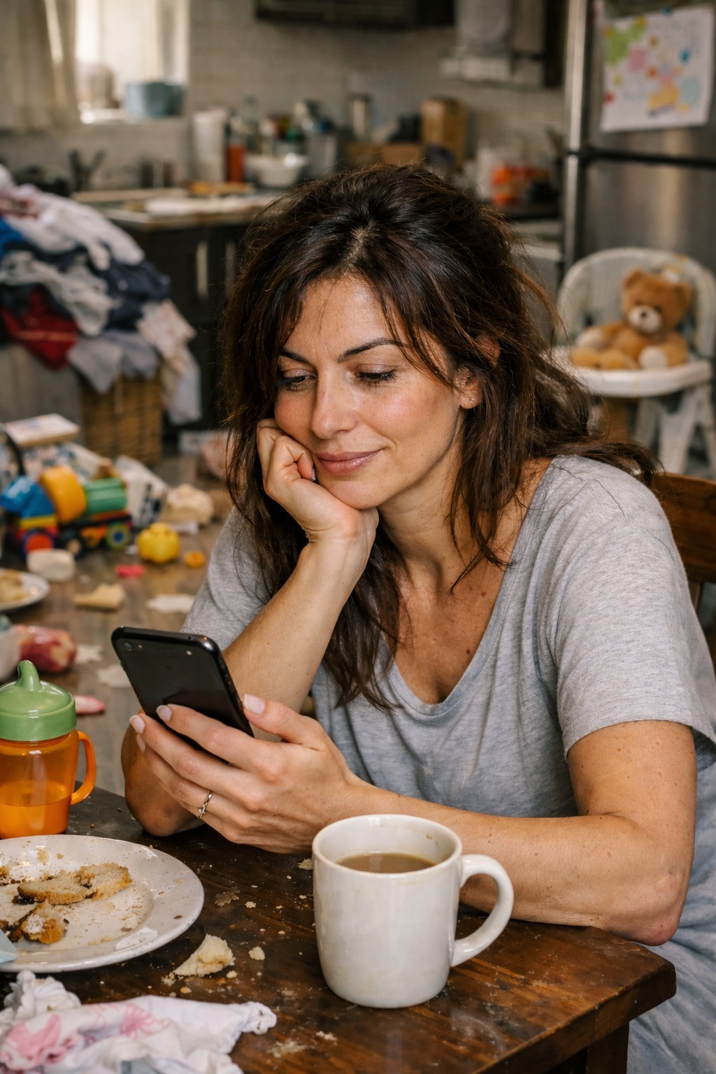 אמא עובדת מהבית
